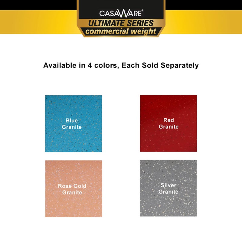 casaWare 3pc Ultimate Commercial Weight Cookie Sheet Set, Two 15 x 10-Inch Pans, One 13 x 9-Inch-Inch Pan (Rose Gold Granite) - Image 4